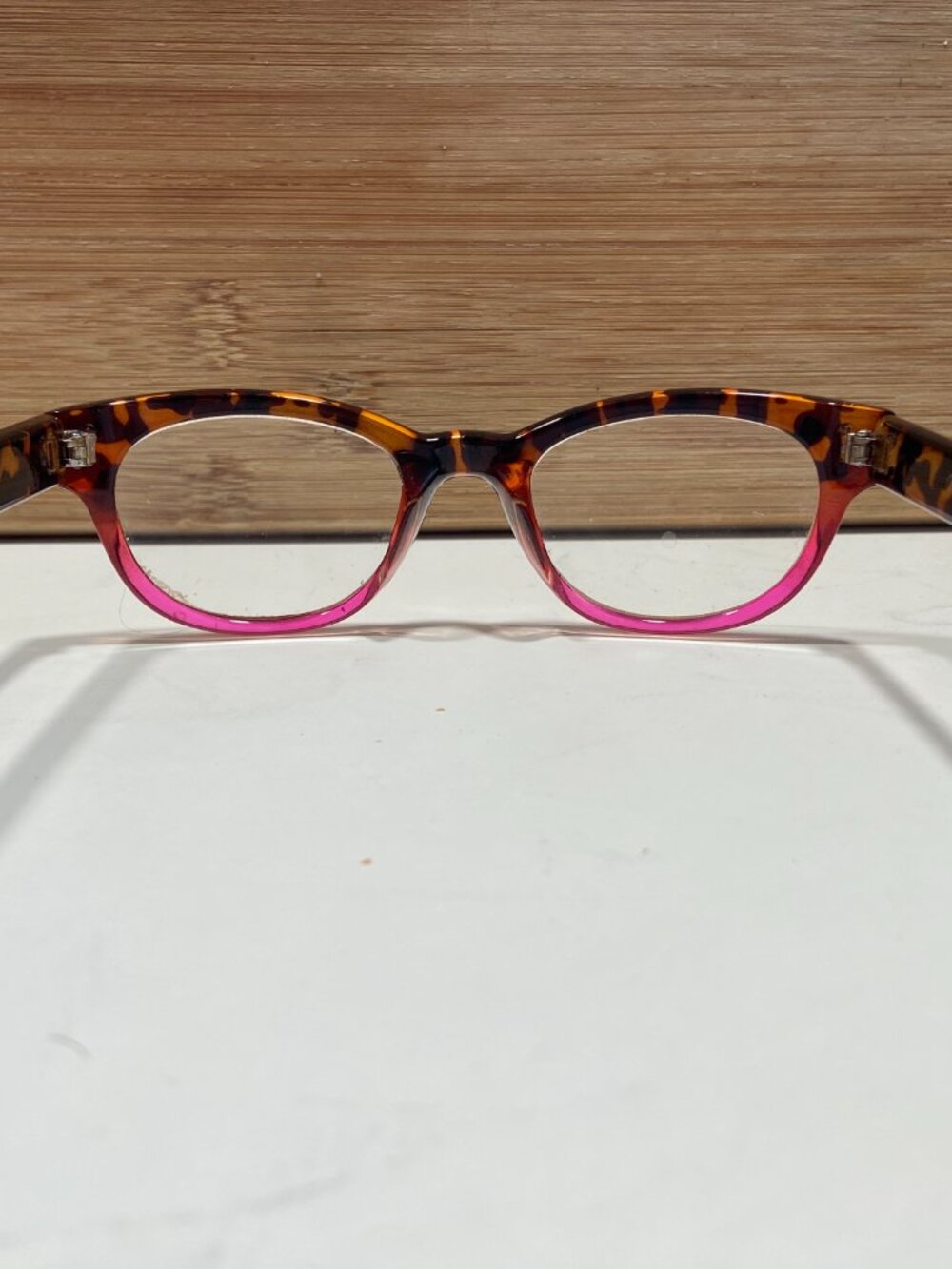 Carlos by Carlos Santana Tortoise Pink Oval Eyeglasses w/ Leopard Case - Picture 6 of 8